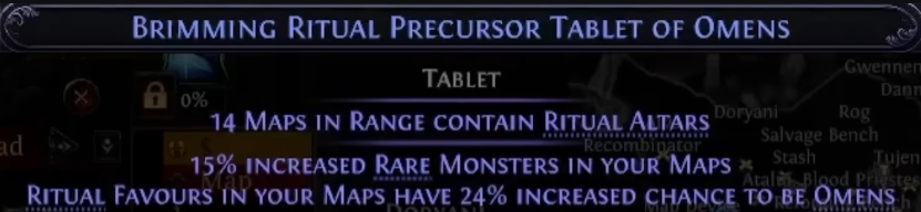 brimming ritual precursor tablet of omens